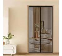 Mosquitera Puerta Magnetica 137 x 212 cm con Fuertes Imanes para Un Autocierre, Fácil Instalación sin Taladrar, Antimosquitos Cortina Magnética para Puerta para Dormitorio, Negro