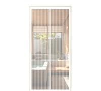 Mosquitera Puerta Magnética 140 x 190 cm Cierre Automático Mosquitera Puerta Magnetica Corredera Cortina Instalación sin Taladro para Exterior de Balcón Patio, Blanco