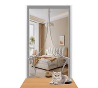 Mosquitera Puerta Magnetica 140 x 207 cm Cierre Automático Mosquiteras Puertas Magneticas Mantiene El Aire Fresco para Puerta Del Balcón Puerta Patio, Gris