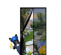Mosquitera Puerta Magnética 140 x 280 cm Mantiene El Aire Fresco Dentro y Los Bichos Fuera, Cinta Mágica, Imanes Cierre Automático, Mosquitera Magnética para Puerta de Balcón para Patio/Balcón, Negro