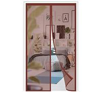 Mosquitera Puerta Magnetica,140x220cm (55.11x86.61in) Adsorción Magnética Anti Mosquito Insecto Mosquitera, Cortina de Malla Evita el Paso de Insectos,Para Dejar Pasar el Aire -Marrón