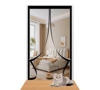 Mosquitera Puerta Magnetica 142 x 209 cm Cierre Automático Mosquiteras Puertas Magneticas Mantiene El Aire Fresco para Puerta Del Balcón Puerta Patio, Negro