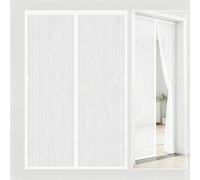Mosquitera Puerta Magnética 145 x 150 cm Varios Tallas, Cierre Automático, Fácil de Instalar Cortina Protección Contra Insectos para Puertas Puerta Del Balcón, Patio, Blanco