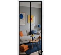 Mosquitera Puerta Magnética 145 x 200 cm Mosquiteras Magneticas para Puertas Cierre Magnético de Arriba a Abajo, Automáticamente, Mantiene El Aire Fresco, para Patio Balcón, Negro