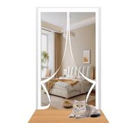 Mosquitera Puerta Magnetica 146 x 222 cm Cierre Automático Mosquiteras Puertas Magneticas Mantiene El Aire Fresco para Puerta Del Balcón Puerta Patio, Blanco