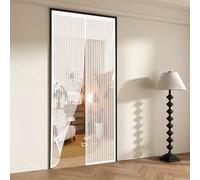 Mosquitera Puerta Magnetica 147 x 237 cm Antimosquito con Imanes Cierre Automático Mosquiteras Magneticas para Puertas Mantiene El Aire Fresco para Salón Balcón Corredor Cocina, Blanco