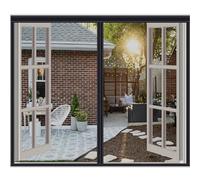 Mosquitera Puerta Magnetica 150cmx210cm, Cortina Mosquitera Magnética, Mosquitera Ventana Magnetica para Ventana s simples, Ventana s correderas o abatibles, Ventana s de madera, metálicas(Negro)