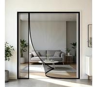 Mosquitera Puerta Magnética 155x235cm Apertura Lateral Izquierda o DerechaCortina Antimoscas de Malla Antimosquitos para Puertas de Balcón Patio Puerta Corredera Negro