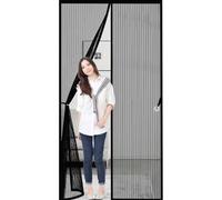Mosquitera Puerta Magnética 157 x 249 cm Varios Tallas, Cierre Automático Cortina Puerta Magnetica Imantada Resistente a La Rotura, Resistente para Balcon Patio Corredera, Negro