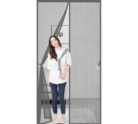 Mosquitera Puerta Magnética 166 x 225 cm Varios Tallas, Cierre Automático Cortina Puerta Magnetica Imantada Resistente a La Rotura, Resistente para Balcon Patio Corredera, Gris