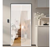 Mosquitera Puerta Magnetica 171 x 89 cm Antimosquito con Imanes Cierre Automático Mosquitera Ventana Magnetica Fácil Instalación sin Taladrar para Salón Balcón Corredor Cocina, Blanco