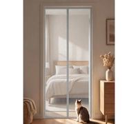 Mosquitera Puerta Magnética 177 x 288 cm Cierre Magnético de Arriba a Abajo Mosquiteras para Puertas No Requiere Herramientas Mantiene El Aire Fresco en El Interior, Gris