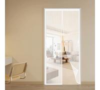 Mosquitera Puerta Magnetica 187 x 105 cm Antimosquito con Imanes Cierre Automático Cortina Mosquitera Puerta Mantiene El Aire Fresco para Puertas de Salón Balcón Corredor, Blanco