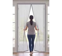 Mosquitera Puerta Magnética 191 x 177 cm Varios Tallas Cortina Mosquitera Puerta No Requiere Herramientas para Entrada, Balcón, de Ventana, Gris