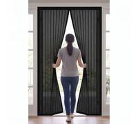 Mosquitera Puerta Magnética 195 x 177 cm Varios Tallas Cortina Mosquitera Puerta No Requiere Herramientas para Entrada, Balcón, de Ventana, Negro