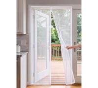 Mosquitera Puerta Magnética 200 x 241 cm Varios Tallas Cortina Magnetica Mosquitera No Requiere Herramientas Mantiene El Aire Fresco en El Interior, Blanco