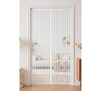 Mosquitera Puerta Magnética 233 x 177 cm Varios Tallas Cortina Magnetica Mosquitera Montaje Fácil de Pegar para Entrada, Balcón, Puerta de Ventana, Blanco