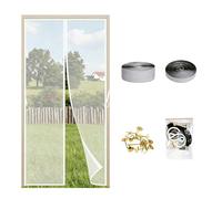 Mosquitera Puerta Magnetica 50 x 60 cm Cierre Automático con Imanes Potentes Resistente a La Rotura Transpirables Cortina Magnética de Puerta para Ventanas, Blanco