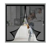 Mosquitera Puerta Magnetica 50 x 70 cm Malla Super Fina, Cierre Automático Fly Curtains for Door Fácil Instalación sin Taladrar para Terraza, Patio, Ventana, Door, Negro
