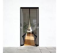 Mosquitera Puerta Magnetica 55 x 110 cm Cierre Automático con Imanes Potentes Resistente a La Rotura Transpirables Puerta Magnética para Puertas Del Balcón, Negro