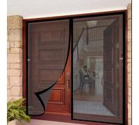 Mosquitera Puerta Magnetica 60 x 130 cm con Imanes, Cierre Automático, Que Entre Aire Fresco Cortina Magnética de Puerta a Prueba para Balcón, Cocina, Dormitorio, Negro