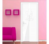 Mosquitera Puerta Magnetica 60 x 130 cm con Imanes, Cierre Automático, Que Entre Aire Fresco Cortina Mosquitera Magnética para Puertas para Balcón, Cocina, Dormitorio, Blanco