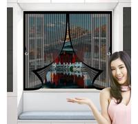 Mosquitera Puerta Magnetica 60 x 130 cm Protección Contra Insectos, Malla Fina, Mantiene El Aire Fresco, Mosquiteras Magnética para Puerta de Balcón, de Patio, Negro