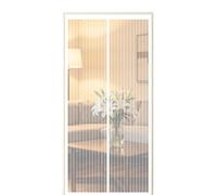 Mosquitera Puerta Magnética 60 x 190 cm Anti-Insectos Cierre Automático Cortinas Mosquitera Ventana Instalación sin Taladro para Puerta Exterior de Balcón Patio, Blanco