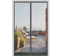 Mosquitera Puerta Magnetica 60x130 cm,Cortina Mosquitera Puerta Exterior con potente cierre magnético,No es necesario taladrar，Malla fina,Gris