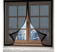 Mosquitera Puerta Magnetica 65 x 135 cm Cierre Automático, Protección Insectos, Resistente a La Rotura Mosquitera Puerta a Prueba de Gatos para Dormitorio Sala de, Negro