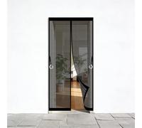 Mosquitera Puerta Magnetica 65 x 160 cm Cierre Automático con Imanes Potentes Resistente a La Rotura Transpirables Cortina Mosquitera para Puertas Del Balcón, Negro