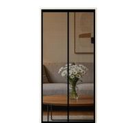 Mosquitera Puerta Magnetica 65 x 190 cm Cierre Automático Mosquitera Imantada Puerta Instalación sin Taladro para Exterior de Balcón Patio, Negro