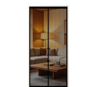 Mosquitera Puerta Magnetica 65 x 190 cm Cierre Automático Mosquitera Magnética Alta Resistencia Instalación sin Taladro para Puerta Exterior de Balcón Patio, Negro