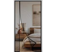 Mosquitera Puerta Magnetica 65x195cm Cortina Mosquitera Puerta Exterior de Malla Magnética Cierre Magnético Silencioso Fácil para Niños y Mascotas Negro