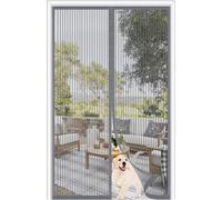 Mosquitera Puerta Magnética 65x75cm，Red pesada Puerta de Malla Magnética,Cortina Magnetica Automática,Cortina Mosquitera para Puertas ，Resistente al desgaste y al desgarro，Gris