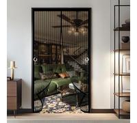 Mosquitera Puerta Magnetica 69 x 155 cm Antimosquito con Imanes Cierre Automático Mosquitera Cortina Puerta Mantiene El Aire Fresco para Del Balcón, Patio, Negro