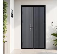 Mosquitera Puerta Magnetica 70 x 197 cm Se Cierra Automáticamente Mosquiteras Puertas Magneticas Fácil Instalación sin Taladrar para Puerta Exterior de Balcón/Patio, Negro
