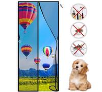 Mosquitera Puerta Magnetica 70 x 225 cm Mosquiteras Enrollables Pegado sin Taladrar contra Insectos para Sala de Estar Balcón Negro