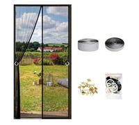 Mosquitera Puerta Magnetica 70 x 70 cm Cierre Automático con Imanes Potentes Resistente a La Rotura Transpirables Cortina Magnética de Puerta para Ventanas, Negro