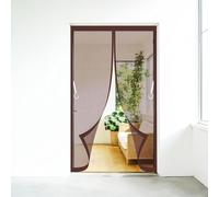Mosquitera Puerta Magnetica 70 x 80 cm Fácil Instalación sin Taladrar Protección Contra Insectos Resistente Antimosquitos Cortina Mosquitera para Puerta Ventanas, Marrón