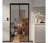 Mosquitera Puerta Magnetica 71 x 109 cm Antimosquito con Imanes Cierre Automático Mosquitera Ventana Magnetica Fácil Instalación sin Taladrar para Salón Balcón Corredor Cocina, Negro