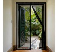 Mosquitera Puerta Magnetica 71 x 185 cm Mosquitera Magnética Cortinas Cierre Magnético de Arriba a Abajo, Automáticamente, Mantiene El Aire Fresco, para Balcón Dormitorio, Negro