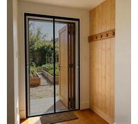 Mosquitera Puerta Magnetica 71 x 265 cm Rede Mosquito Porta Magnética Cierre Magnético de Arriba a Abajo, Automáticamente, Mantiene El Aire Fresco, para Balcón Dormitorio, Negro