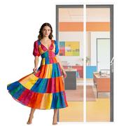 Mosquitera Puerta Magnetica 71 x 280 cm Varios Tallas Rede Mosquito Porta Magnética Proteja a su Familia de Los Mosquitos para Balcón Puerta Corredera de Patio, Blanco