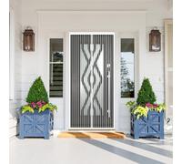 Mosquitera Puerta Magnetica 74 x 187 cm Cierre Automático Cortina Mosquitera Puerta Exterior Fácil Instalación sin Taladrar para Dormitorio Cocina, Correderas Garaje, Blanco