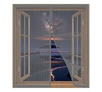 Mosquitera Puerta Magnetica 75 x 110 cm Fácil Instalación sin Taladrar, Fácil de Limpiar Magnetica Imantada Exterior Corredera para Todas Las Ventanas, Gris