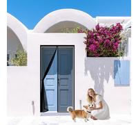 Mosquitera Puerta Magnetica 75 x 120 cm Se Cierra Automáticamente, Fácil Instalación Cortina Mosquitera Exterior para Puerta Exterior de Balcón Patio, Negro