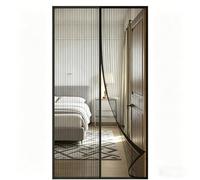 Mosquitera Puerta Magnetica 75 x 187 cm Cierre Automático Mosquitera Cortina Puerta Magnetica Fácil Instalación sin Taladrar para Balcón Salón Dormitorio de Patio, Negro