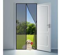 Mosquitera Puerta Magnetica, 75x245cm Cortina Magnética para Puerta Contra Mosquitos e Insectos, Cortina Magnética de Malla Suave para Verano Negra