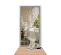 Mosquitera Puerta Magnetica 76 x 187 cm sin Taladrar Fácil de Instalar Cortina Magnetica Mosquitera Mantiene El Aire Fresco para Puerta Del Balcón Puerta Patio, Gris